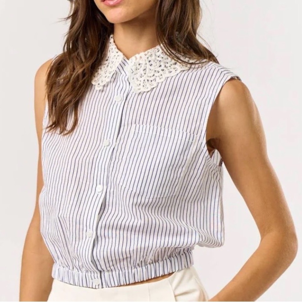 Precious Lace Collar Top
